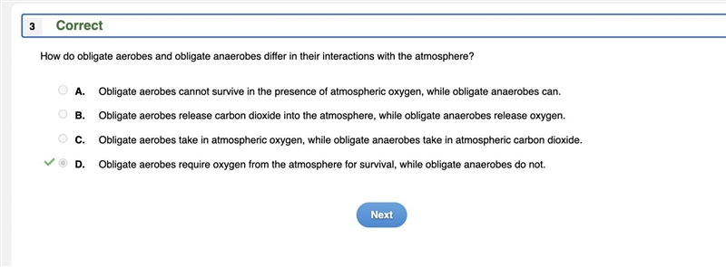 How do obligate aerobes and obligate anaerobes differ in their interactions with the-example-1