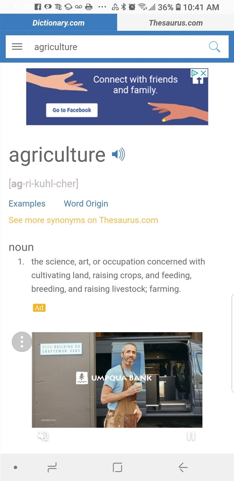 Agriculture is defined as: a. subsistence based on hunting, fishing, and gathering-example-1