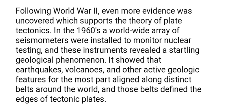 n the 1960s, new evidence helped support the theory of continental drift and change-example-1