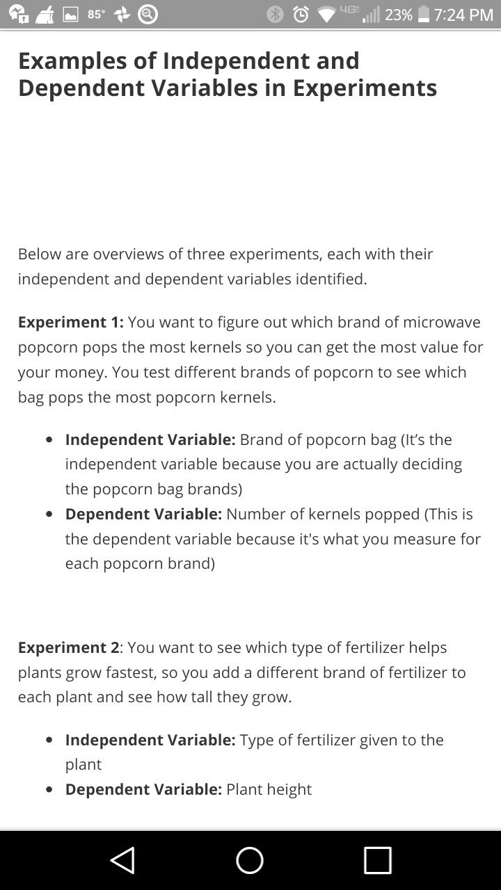 Give example for each type of variable: control variable, independent variable and-example-2