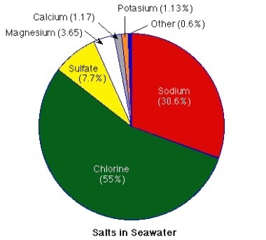 Which process contributes the most to the salts found in seawater?-example-1