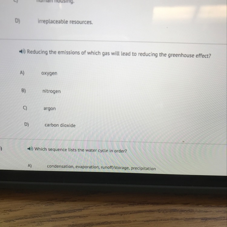 Reducing the emissions of which gas will lead to reducing the greenhouse effect?-example-1