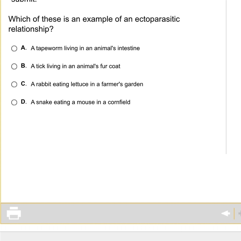 Which of these is an example of an ectoparasitic relationship?-example-1