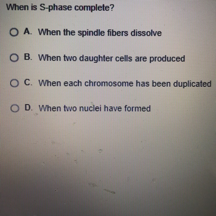 When is s phase complete-example-1