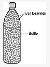 Sam did an experiment with ball bearings in a bottle to show the movement of particles-example-1