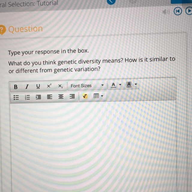 What do you think genetic diversity means? how is is similar or different from genetic-example-1