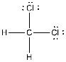 Match the structural formula to the chemical formula for this substance. CH2Cl2 CH-example-1