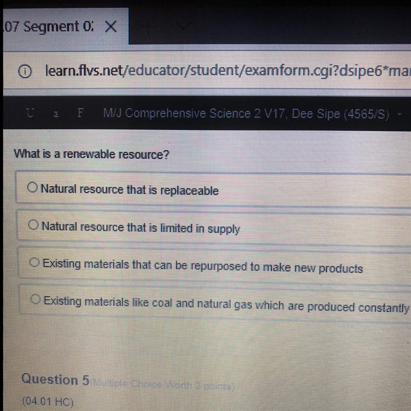 What is a renewable resource-example-1