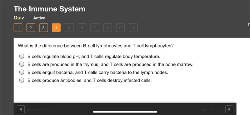 What is the difference between B-cell lymphocytes and T-cell lymphocytes?-example-1