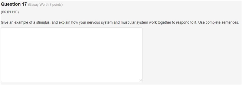 Give an example of a stimulus, and explain how your nervous system and muscular system-example-1