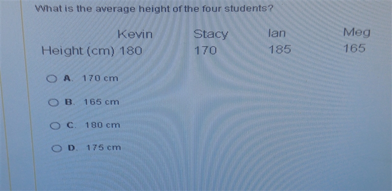 What is the average height of the four students?-example-1