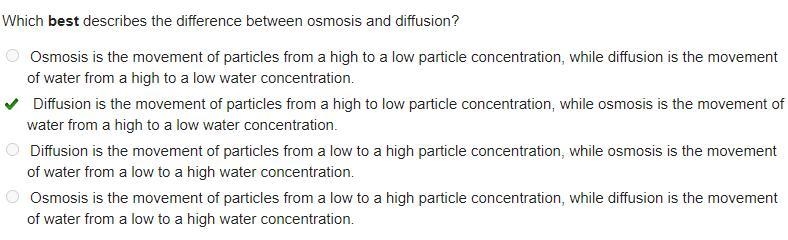 Which best describes the difference between osmosis and diffusion? Osmosis is the-example-1