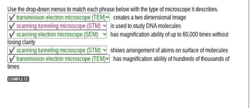 Use the drop-down menus to match each phrase below with the type of microscope it-example-1