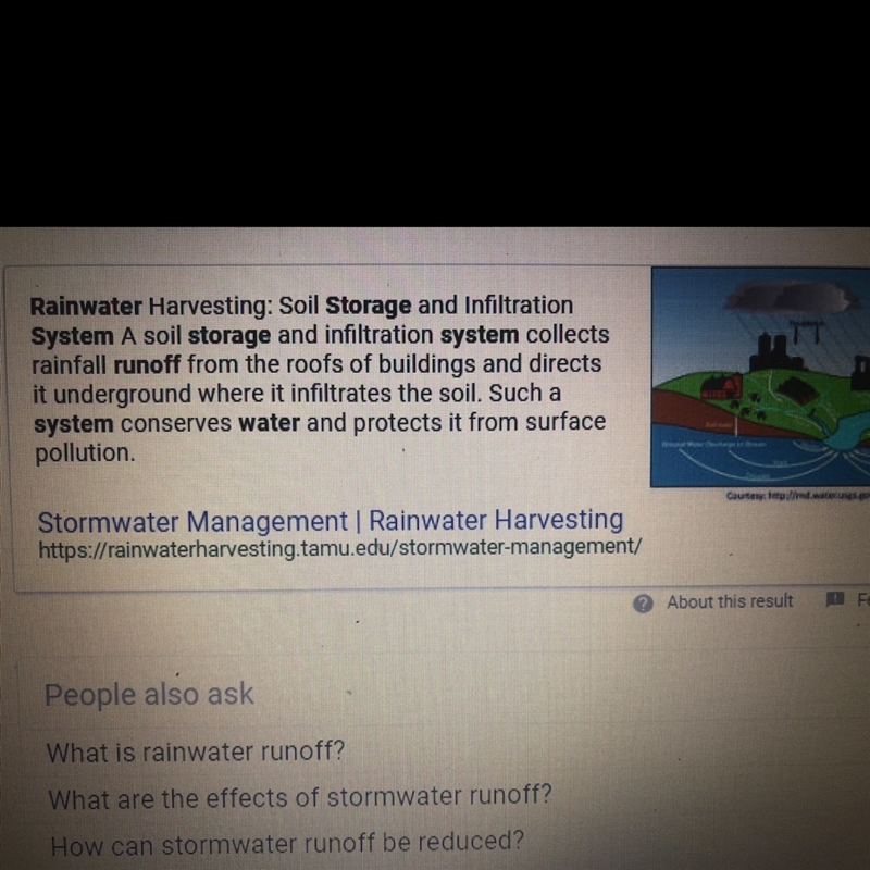 How does a stormwater runoff system store water?-example-1