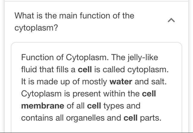 What are the 3 major functions of the cytoplasm-example-1