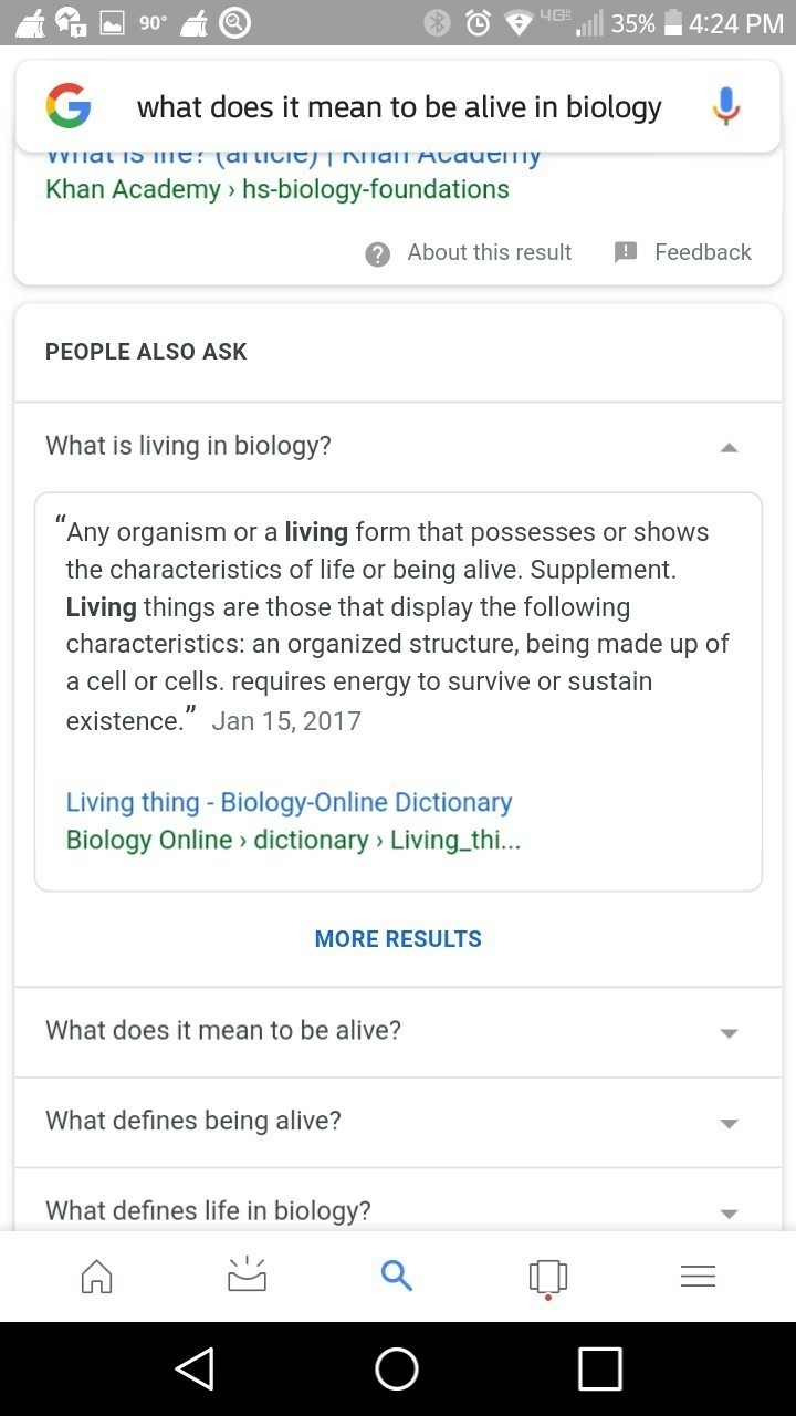 What does it mean to be alive? in biology-example-2