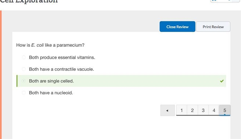 How is E. coli like a paramecium? A. Both produce essential vitamins. B. Both have-example-1