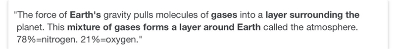 Mixture of gases that forms a layer around Earth-example-1