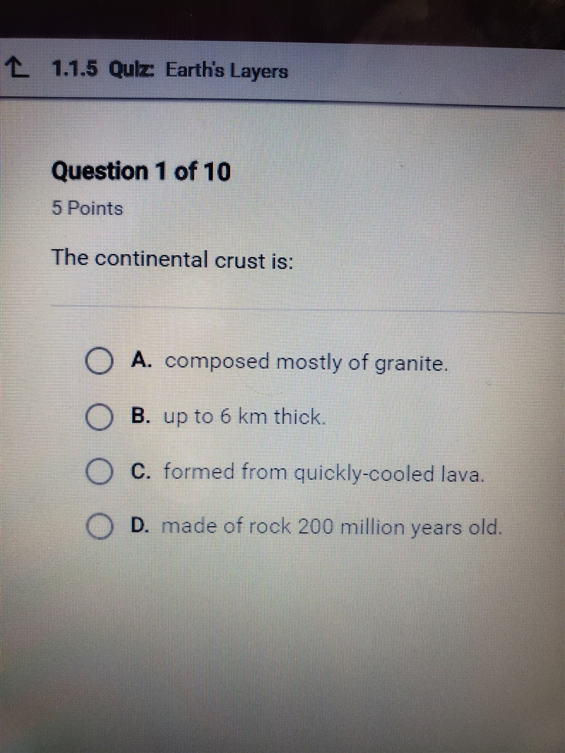 The continental crust is-example-1