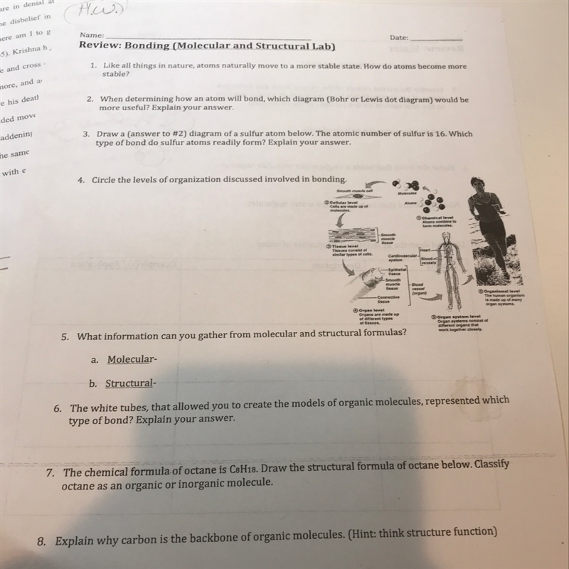 100 points plz help with this science worksheet plz answer all of the questions...I-example-1