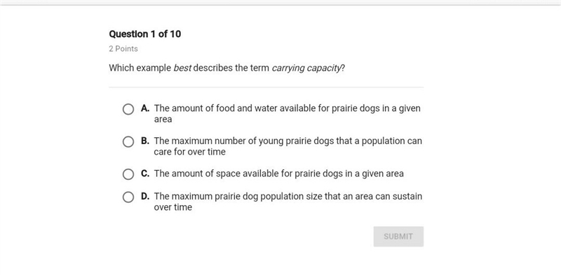 Which example best describes the term carrying capacity ?-example-1