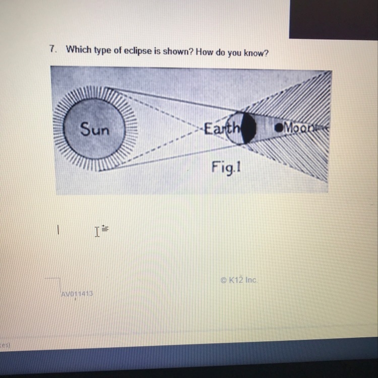 Which type of eclipse is shown? how do you know?-example-1