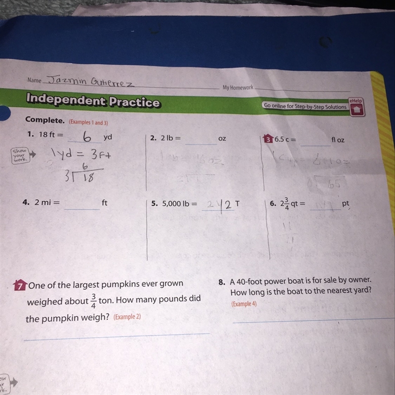 Need help 1 through 8 please help me I am stuck in this-example-1