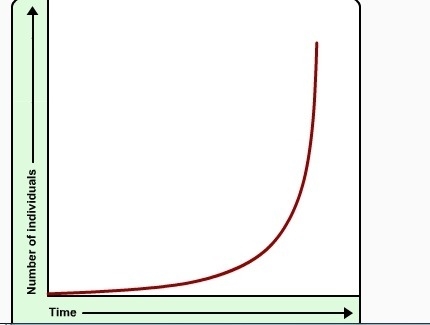 What is true of the population shown in the graph A. The population is not changing-example-1