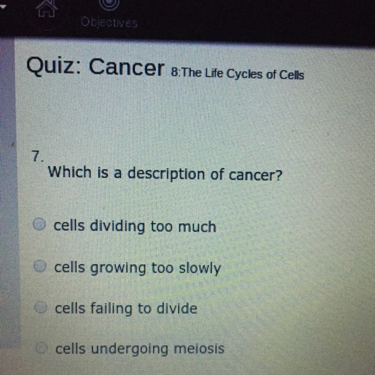 What is a description of cancer?-example-1