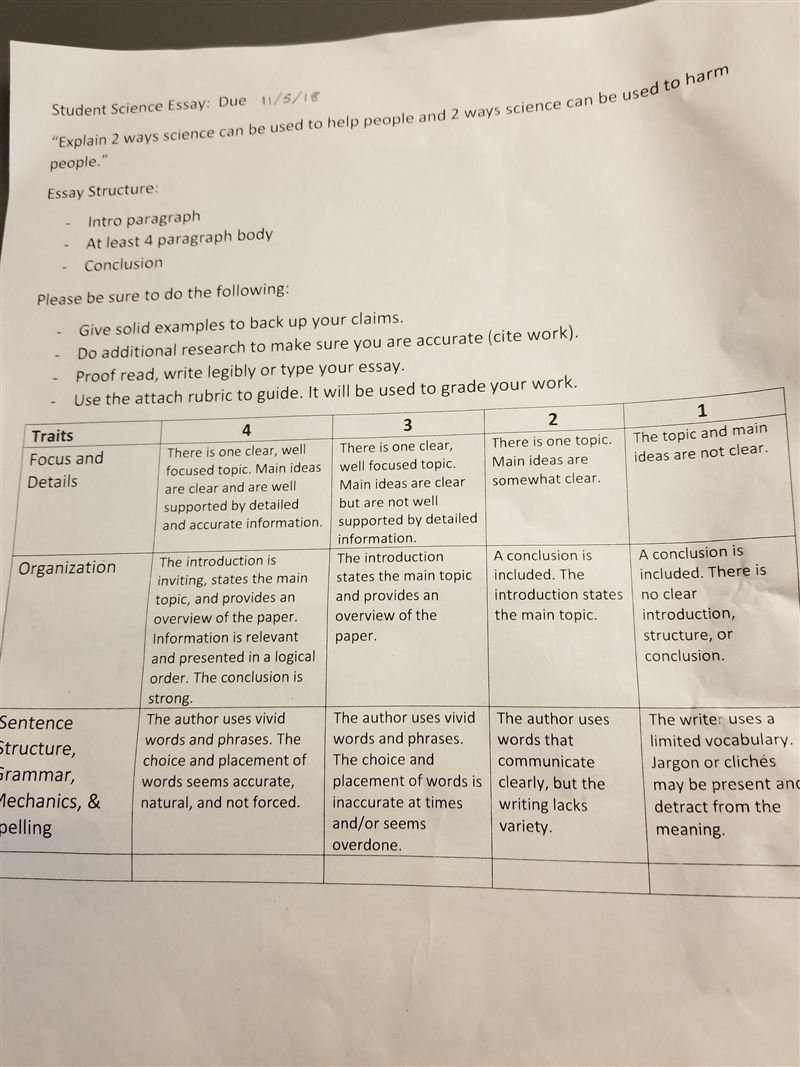 A good hook for why science is important and a good intro starter please due tomorrow-example-1