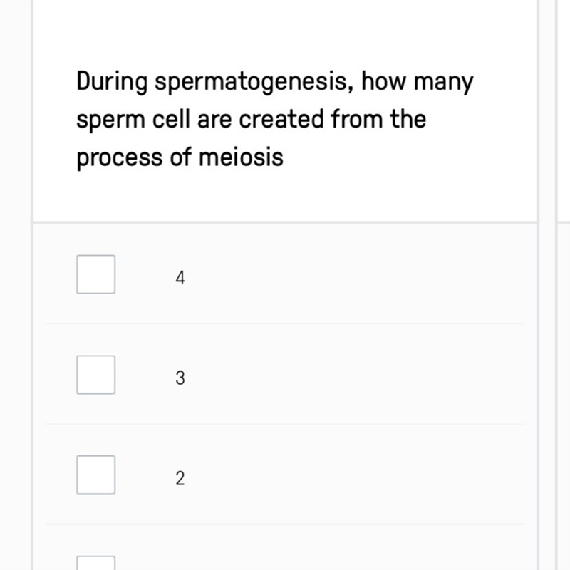 How many sperm cells are created from the process of meiosis-example-1