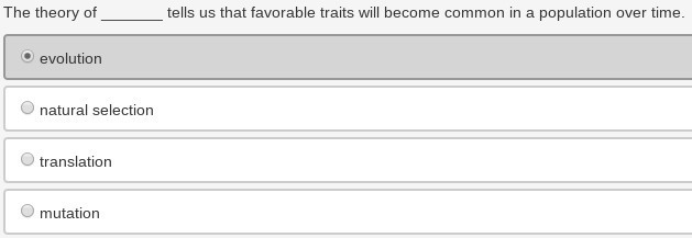 PLEASE HELP ME TYSM IN ADVANCE The theory of _______ tells us that favorable traits-example-1