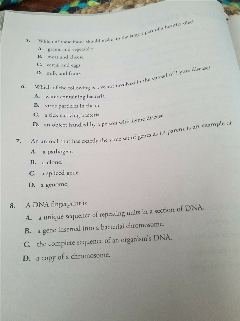 An animal that has exactly the same set of genes as it's parents is an example of-example-1