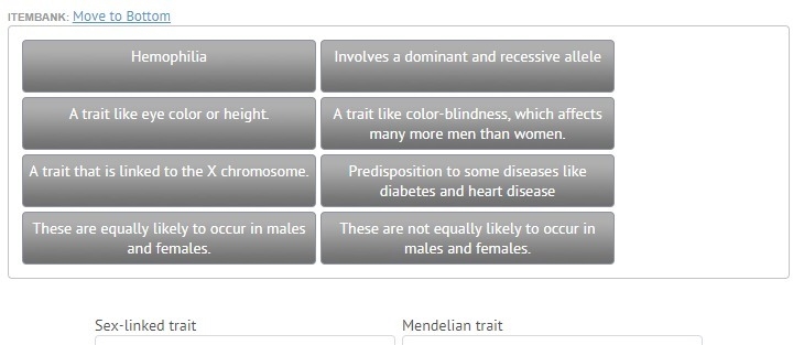 Below are statements that describe either traits that follow the typical pattern of-example-1