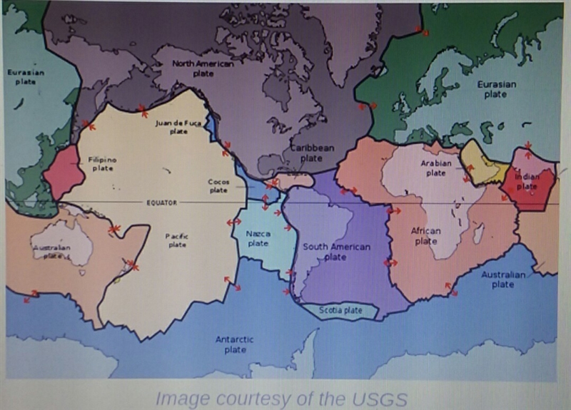 Ar the boundaries of tectonic plates, rock materials do what.-example-1