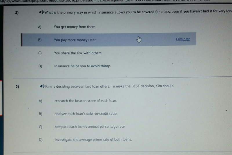 what is the primary way in which insurance allows you to be covered for a loss even-example-1