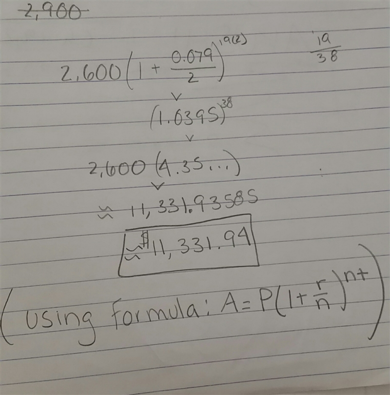 What is the future value of $2,600 in 19 years assuming an interest rate of 7.9 percent-example-1