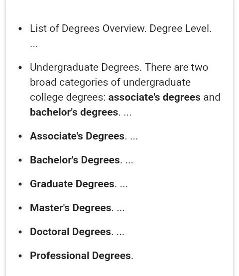 In what order are college degrees earned-example-1