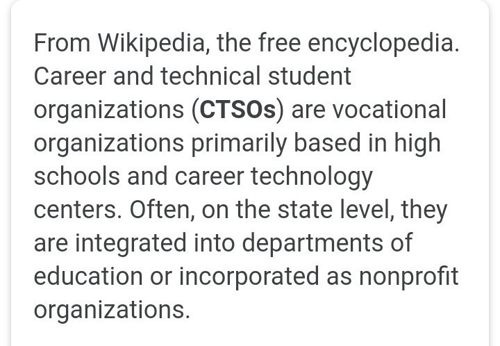 PLEASE HELP FAST What is a CTSO what is an example of a CTSO-example-1