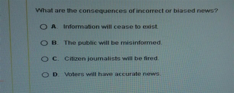 What are the consequences of incorrect or biased news?-example-1