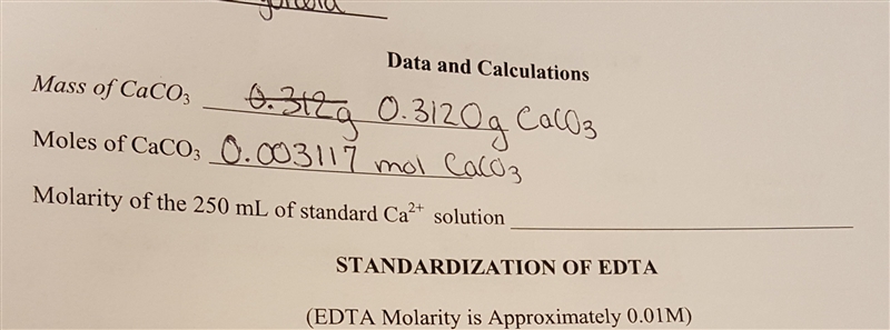 Molarity of the 250mL of standard Ca solution-example-1