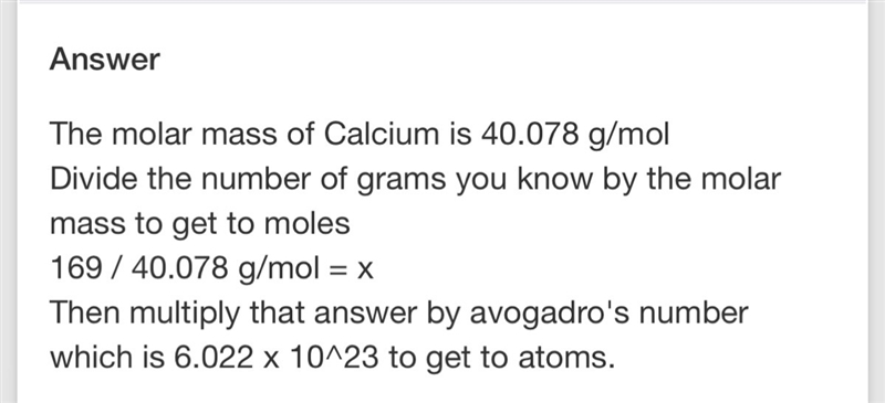 How many atoms are in 169g of calcium?-example-1