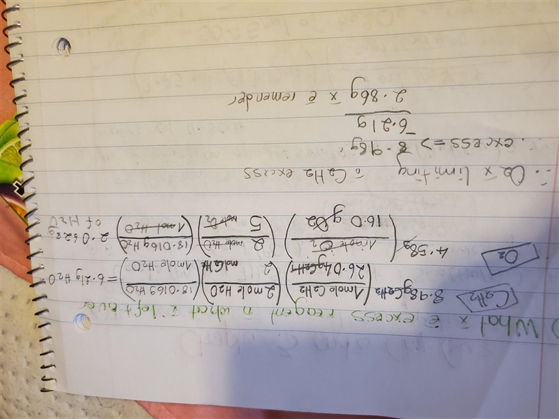 How many grams of water would you obtain from the reaction of 8.98 grams of acetylene-example-1