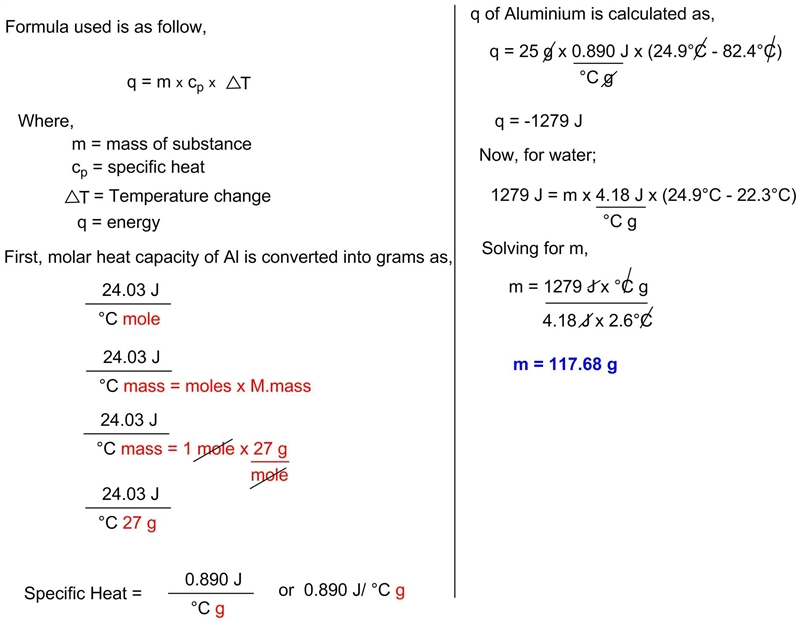 A 12.8 g piece of aluminum (which has a molar heat capacity of 24.03 j/°c·mol) is-example-1