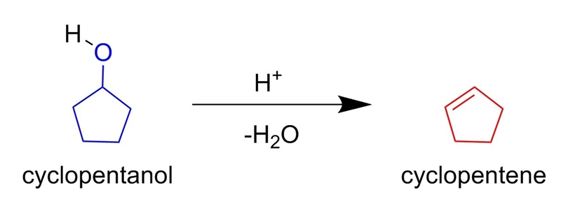 What alkene(s) would be produced from the dehydration of cyclopentanol? (enter &quot-example-1