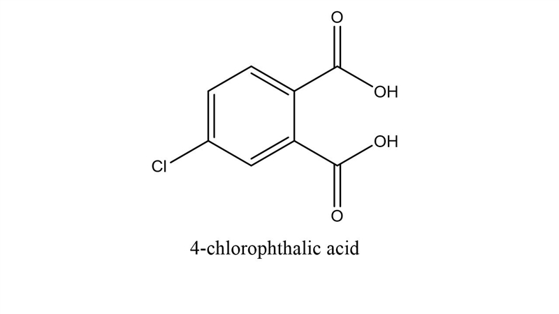 Draw the structure of 4-chlorophthalic acid in the window below.-example-1