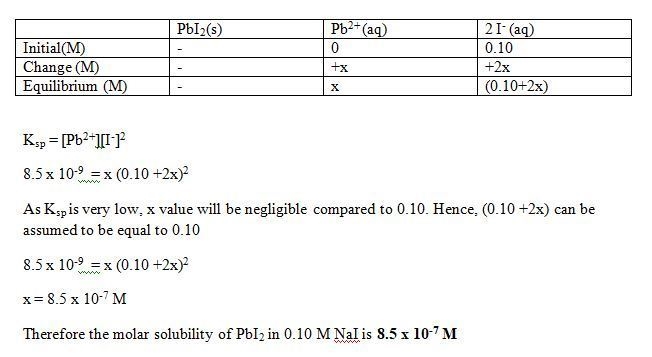 Calculate the molar solubility of pbi2 in the presence of 0.10 m nai.-example-1