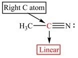 What is the geometry around the bottom carbon atom in acetonitrile? what is the geometry-example-2