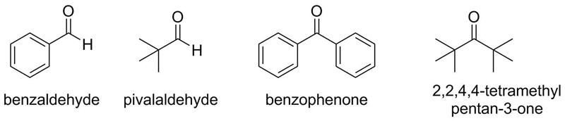 Which carbonyl compounds do not undergo an aldol reaction when treated with −oh in-example-1