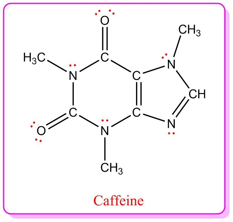 Below is the structure of caffeine, but its lone pairs are not shown. identify the-example-1